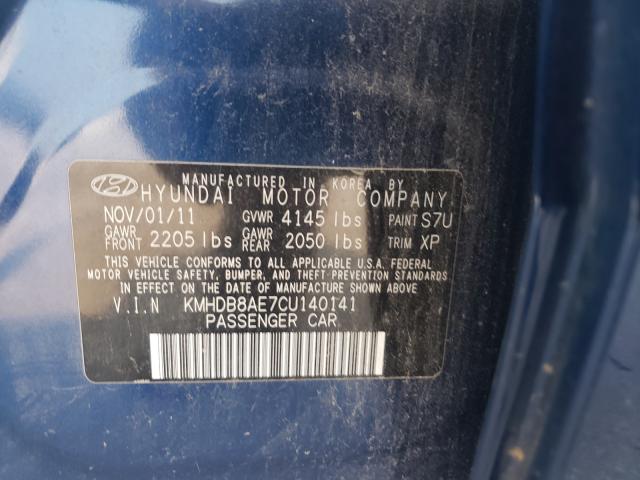 Photo 9 VIN: KMHDB8AE7CU140141 - HYUNDAI ELANTRA TO 