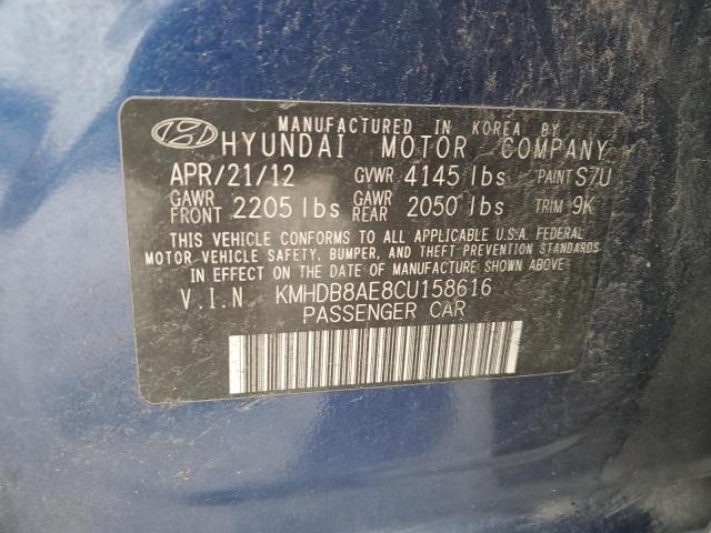 Photo 11 VIN: KMHDB8AE8CU158616 - HYUNDAI ELANTRA TO 