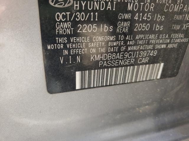 Photo 9 VIN: KMHDB8AE9CU139749 - HYUNDAI ELANTRA TO 