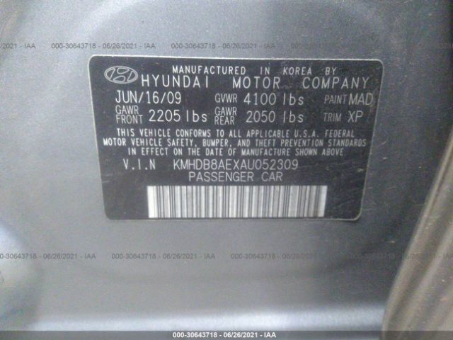 Photo 8 VIN: KMHDB8AEXAU052309 - HYUNDAI ELANTRA TOURING 