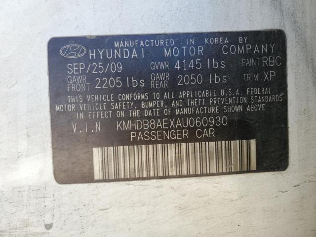 Photo 11 VIN: KMHDB8AEXAU060930 - HYUNDAI ELANTRA TO 