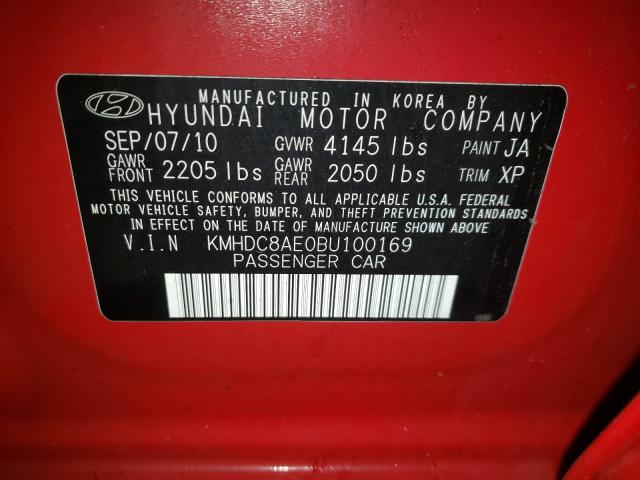 Photo 9 VIN: KMHDC8AE0BU100169 - HYUNDAI ELANTRA TO 