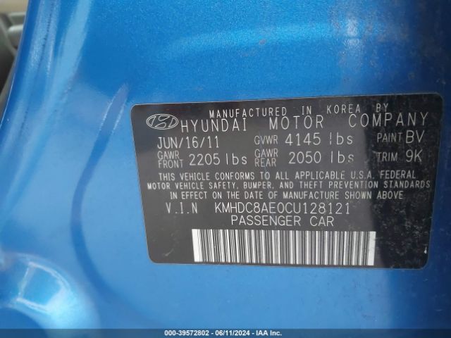 Photo 8 VIN: KMHDC8AE0CU128121 - HYUNDAI ELANTRA 