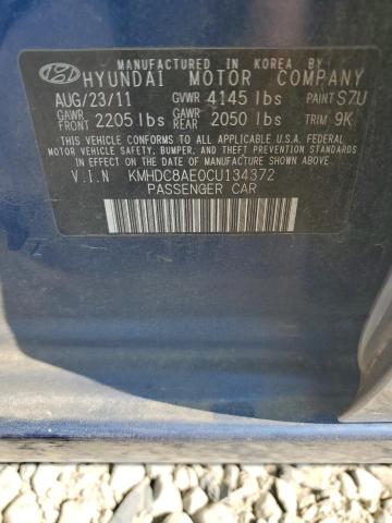 Photo 12 VIN: KMHDC8AE0CU134372 - HYUNDAI ELANTRA 