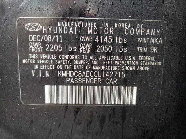 Photo 9 VIN: KMHDC8AE0CU142715 - HYUNDAI ELANTRA TO 