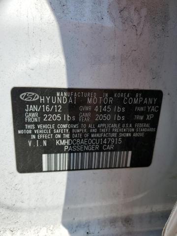 Photo 12 VIN: KMHDC8AE0CU147915 - HYUNDAI ELANTRA TO 