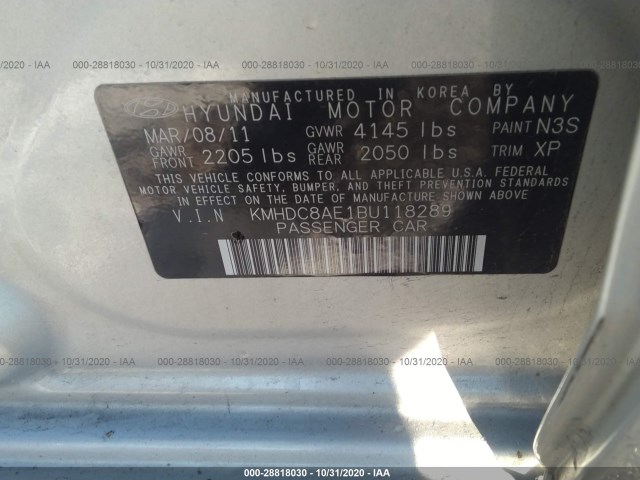 Photo 8 VIN: KMHDC8AE1BU118289 - HYUNDAI ELANTRA TOURING 