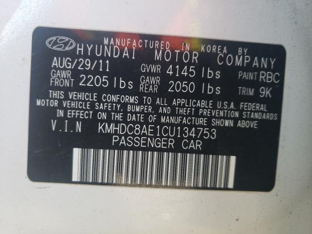 Photo 9 VIN: KMHDC8AE1CU134753 - HYUNDAI ELANTRA TO 