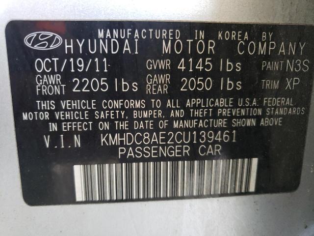 Photo 11 VIN: KMHDC8AE2CU139461 - HYUNDAI ELANTRA TO 