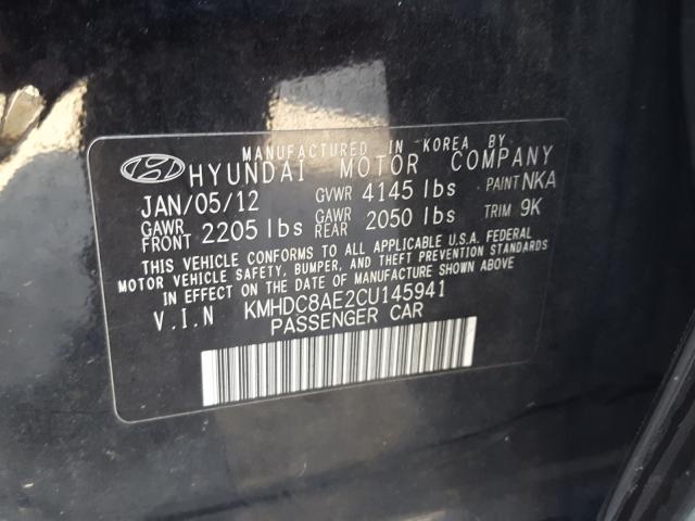 Photo 9 VIN: KMHDC8AE2CU145941 - HYUNDAI ELANTRA TO 