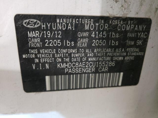 Photo 9 VIN: KMHDC8AE2CU155286 - HYUNDAI ELANTRA TO 