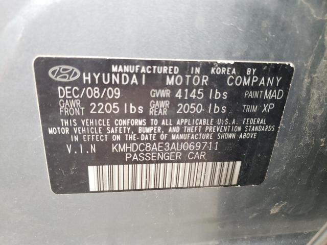 Photo 9 VIN: KMHDC8AE3AU069711 - HYUNDAI ELANTRA TO 