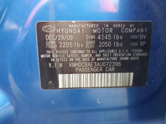 Photo 9 VIN: KMHDC8AE3AU072396 - HYUNDAI ELANTRA TO 