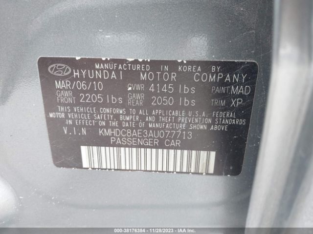 Photo 8 VIN: KMHDC8AE3AU077713 - HYUNDAI ELANTRA TOURING 