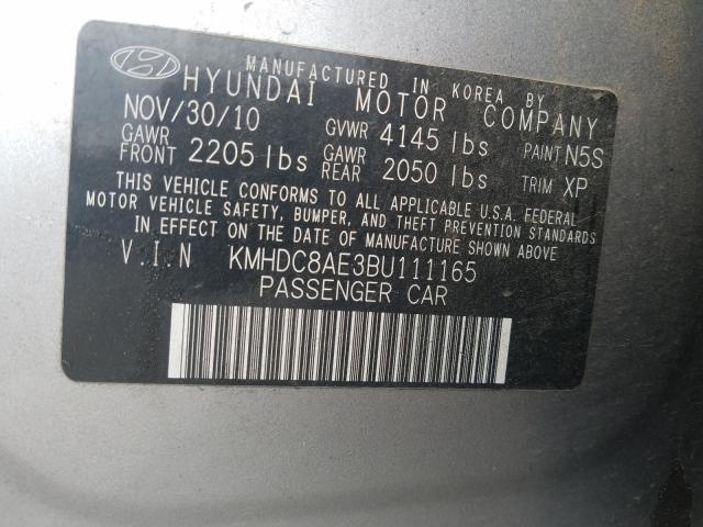 Photo 9 VIN: KMHDC8AE3BU111165 - HYUNDAI ELANTRA TO 