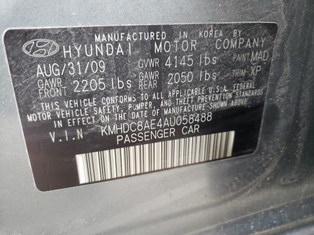 Photo 9 VIN: KMHDC8AE4AU058488 - HYUNDAI ELANTRA TO 