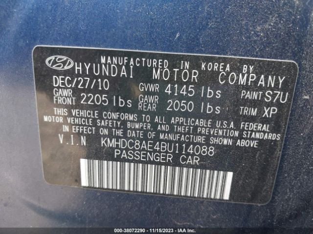 Photo 8 VIN: KMHDC8AE4BU114088 - HYUNDAI ELANTRA TOURING 