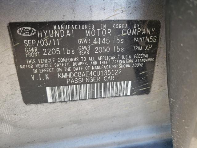 Photo 9 VIN: KMHDC8AE4CU135122 - HYUNDAI ELANTRA TO 