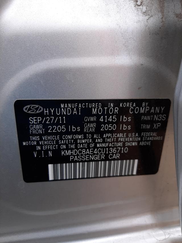 Photo 9 VIN: KMHDC8AE4CU136710 - HYUNDAI ELANTRA TO 