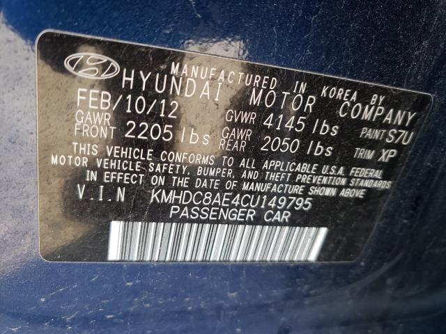 Photo 9 VIN: KMHDC8AE4CU149795 - HYUNDAI ELANTRA TO 