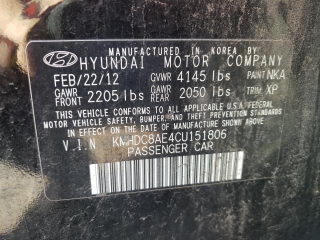 Photo 9 VIN: KMHDC8AE4CU151806 - HYUNDAI ELANTRA TO 