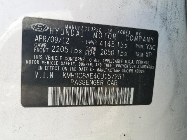 Photo 12 VIN: KMHDC8AE4CU157251 - HYUNDAI ELANTRA TO 