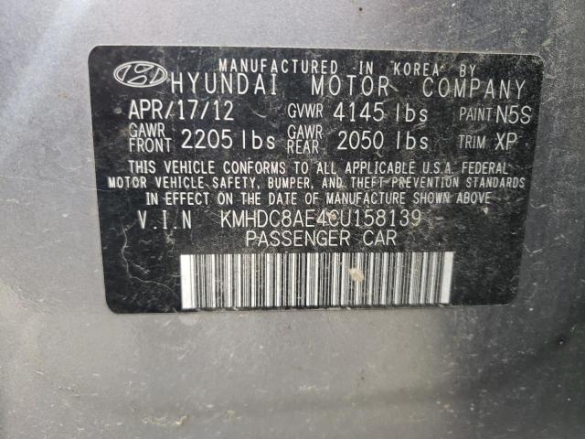 Photo 9 VIN: KMHDC8AE4CU158139 - HYUNDAI ELANTRA TO 