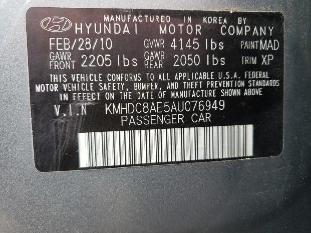 Photo 9 VIN: KMHDC8AE5AU076949 - HYUNDAI ELANTRA TO 