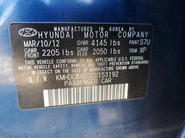 Photo 11 VIN: KMHDC8AE5CU153192 - HYUNDAI ELANTRA TO 