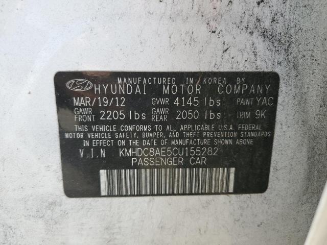 Photo 9 VIN: KMHDC8AE5CU155282 - HYUNDAI ELANTRA TO 