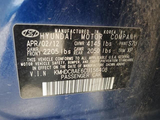 Photo 12 VIN: KMHDC8AE6CU156408 - HYUNDAI ELANTRA TO 