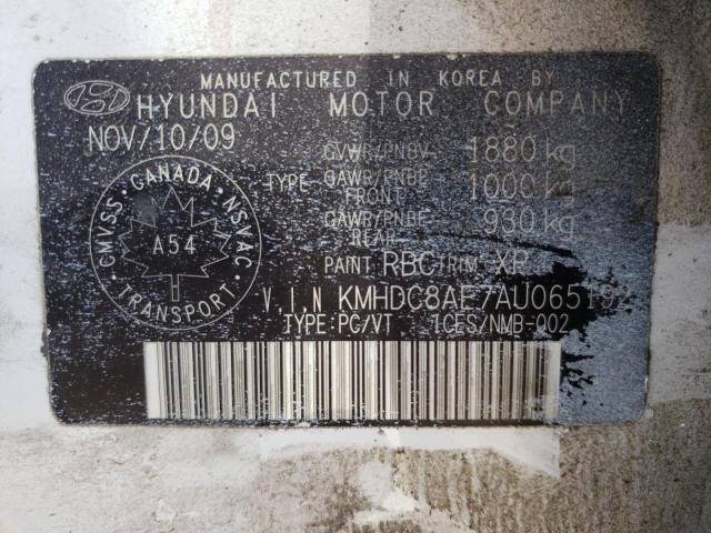 Photo 9 VIN: KMHDC8AE7AU065192 - HYUNDAI ELANTRA TO 