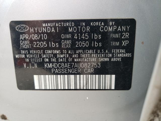 Photo 9 VIN: KMHDC8AE7AU082753 - HYUNDAI ELANTRA TO 