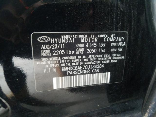 Photo 9 VIN: KMHDC8AE7CU134384 - HYUNDAI ELANTRA TO 