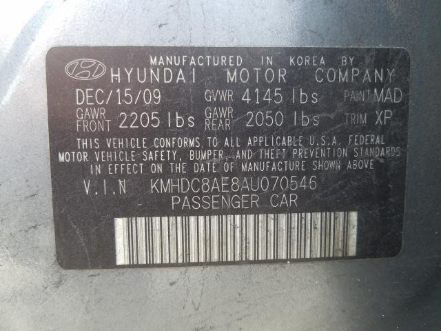 Photo 9 VIN: KMHDC8AE8AU070546 - HYUNDAI ELANTRA TO 