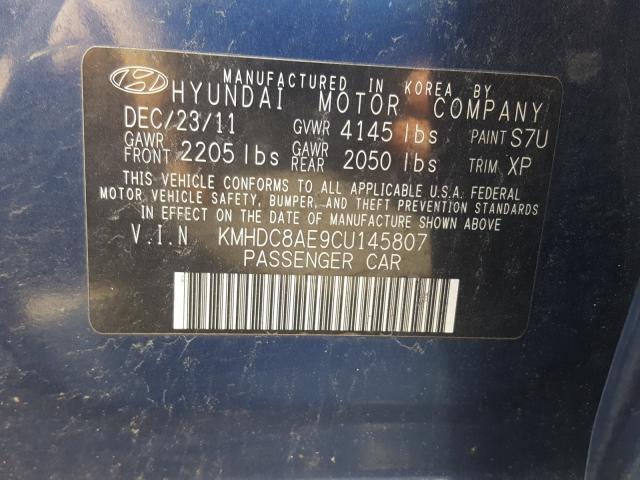 Photo 9 VIN: KMHDC8AE9CU145807 - HYUNDAI ELANTRA TO 