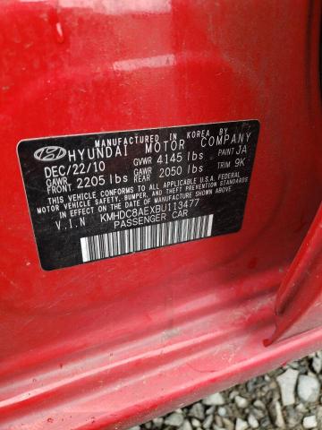 Photo 11 VIN: KMHDC8AEXBU113477 - HYUNDAI ELANTRA 