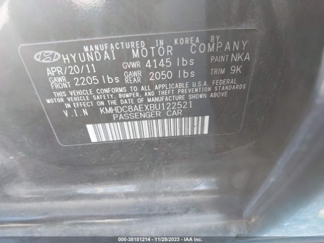 Photo 8 VIN: KMHDC8AEXBU122521 - HYUNDAI ELANTRA TOURING 