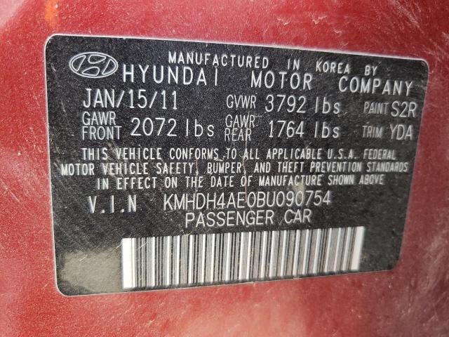 Photo 11 VIN: KMHDH4AE0BU090754 - HYUNDAI ELANTRA GL 