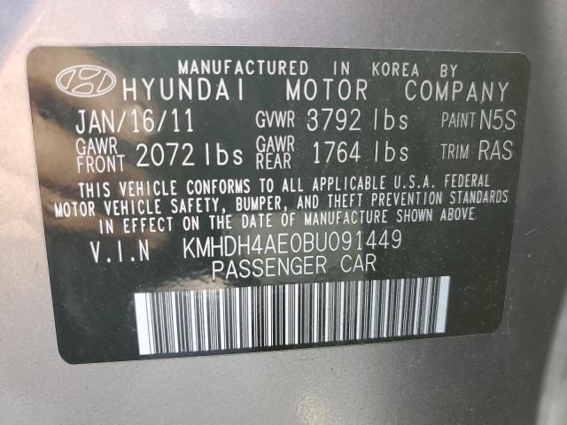 Photo 9 VIN: KMHDH4AE0BU091449 - HYUNDAI ELANTRA GL 