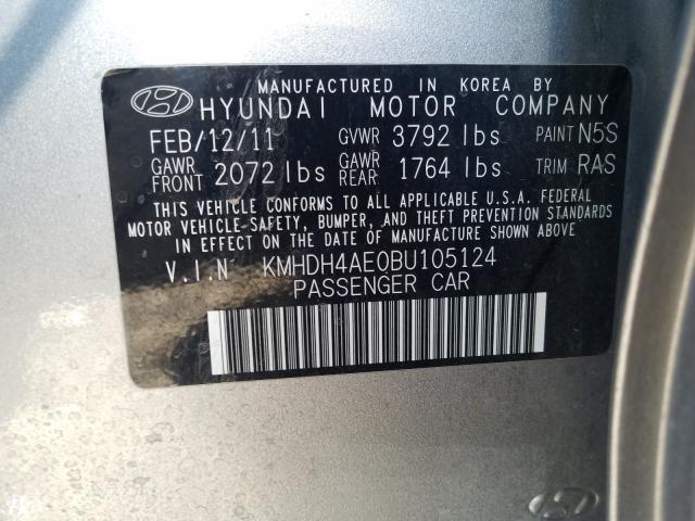 Photo 9 VIN: KMHDH4AE0BU105124 - HYUNDAI ELANTRA GL 