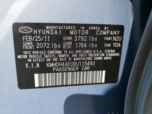 Photo 11 VIN: KMHDH4AE0BU115491 - HYUNDAI ELANTRA GL 