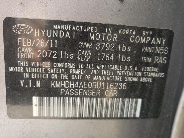 Photo 11 VIN: KMHDH4AE0BU116236 - HYUNDAI ELANTRA GL 