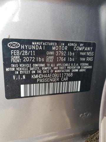 Photo 11 VIN: KMHDH4AE0BU117368 - HYUNDAI ELANTRA GL 