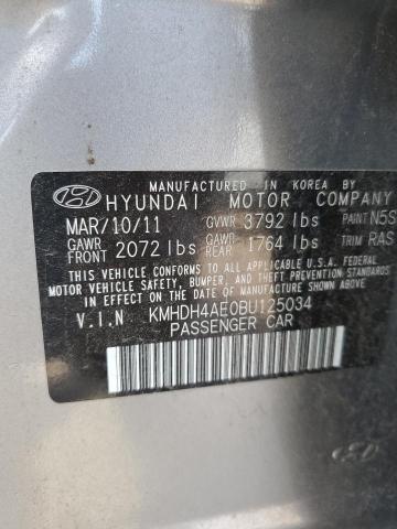 Photo 12 VIN: KMHDH4AE0BU125034 - HYUNDAI ELANTRA 