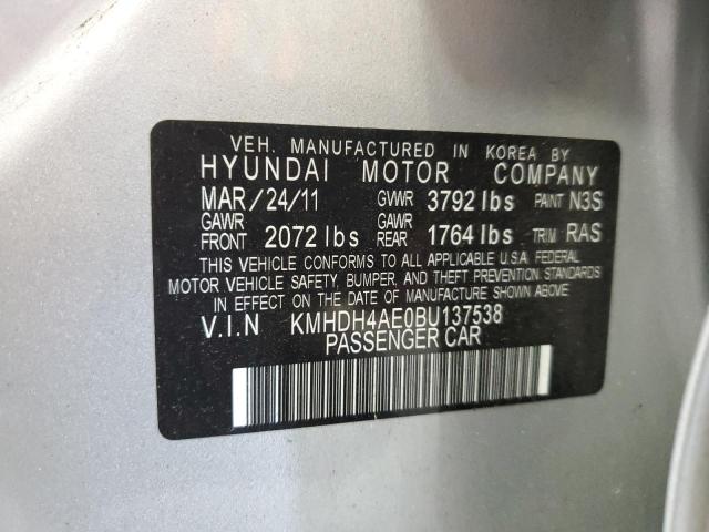 Photo 11 VIN: KMHDH4AE0BU137538 - HYUNDAI ELANTRA GL 