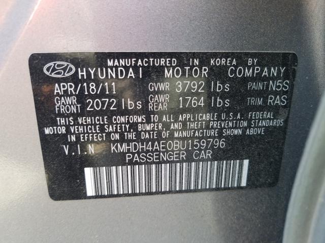 Photo 9 VIN: KMHDH4AE0BU159796 - HYUNDAI ELANTRA GL 