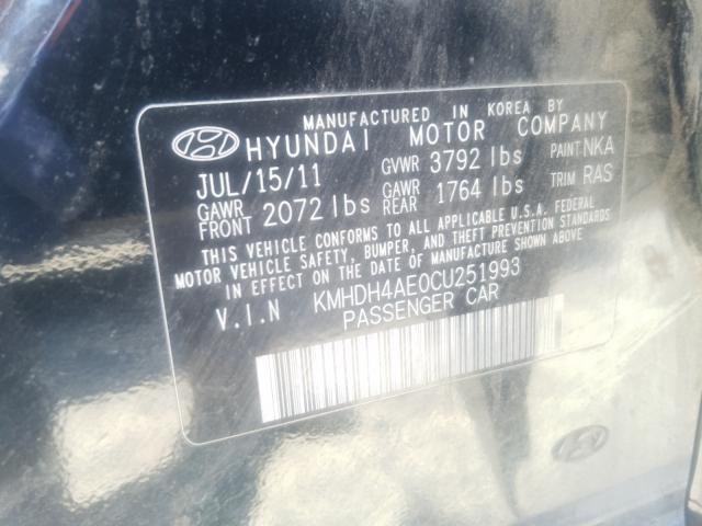 Photo 9 VIN: KMHDH4AE0CU251993 - HYUNDAI ELANTRA GL 