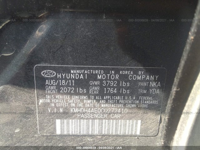 Photo 8 VIN: KMHDH4AE0CU272410 - HYUNDAI ELANTRA 