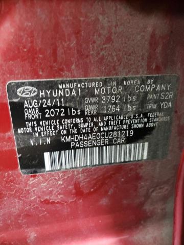 Photo 12 VIN: KMHDH4AE0CU281219 - HYUNDAI ELANTRA GL 